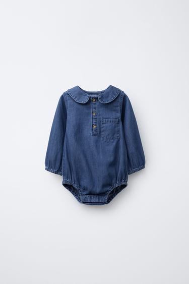 Zara Джинсовый боди купить с доставкой.