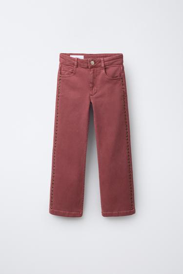 Zara Джинсы FLARE с заклепками