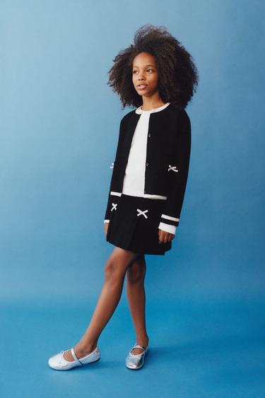 Zara Трикотажная юбка с бантами