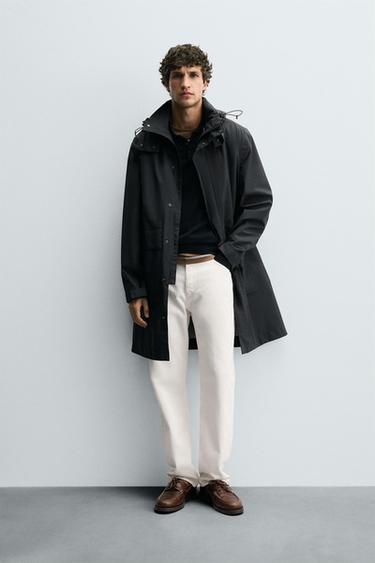 Zara Парка из технической ткани с водоотталкивающим покрытием и съемной подкладкой