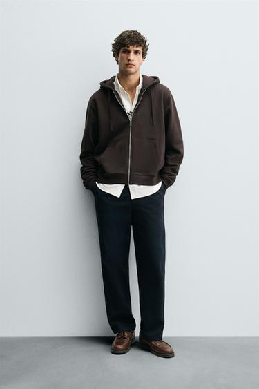 Zara Толстовка с капюшоном на молнии