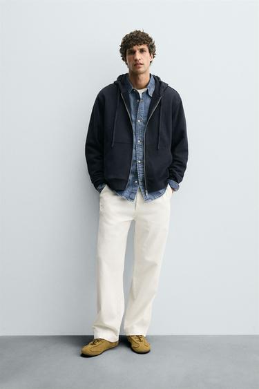 Zara Толстовка с капюшоном на молнии