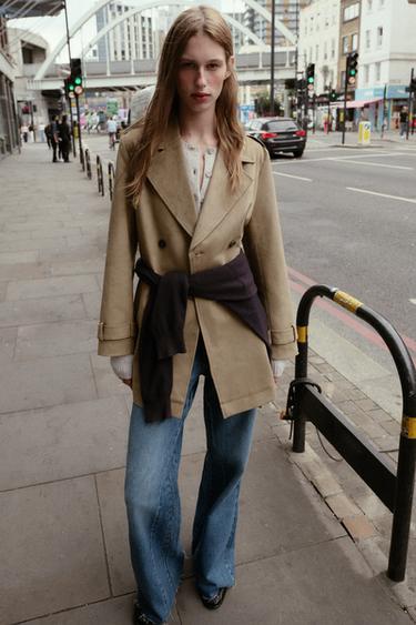 Zara Тренч под замшу купить с доставкой.