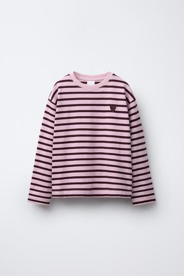 Zara Футболка в полоску с нашивкой «сердце» купить с доставкой.