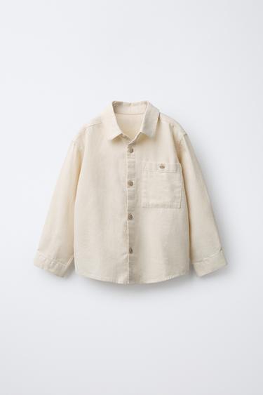 Zara Однотонная рубашка WARM TOUCH купить с доставкой.