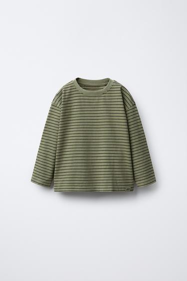 Zara Футболка в полоску с логотипом купить с доставкой.