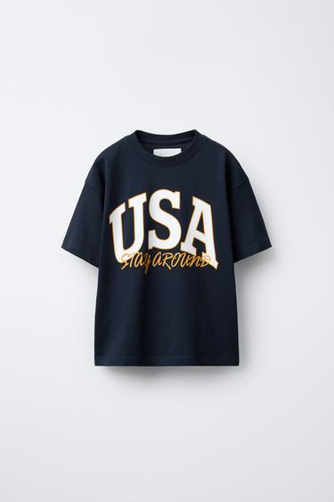 Zara Футболка в университетском стиле