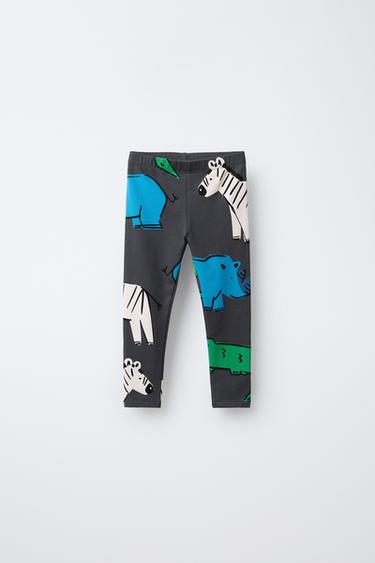 Zara Легинсы с принтом животных
