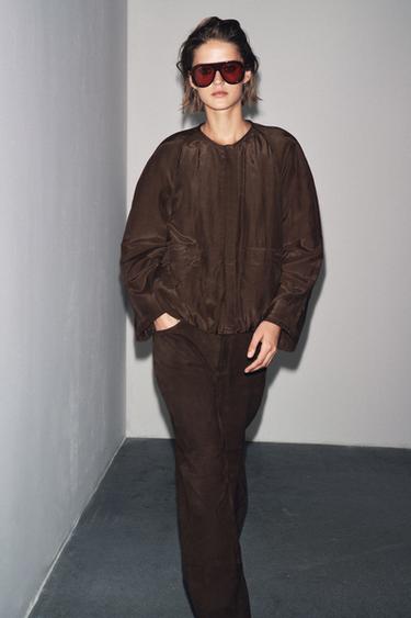 Zara Стеганая куртка с карманами — ZW COLLECTION