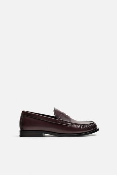 Zara Строгие лоферы с планкой купить с доставкой.