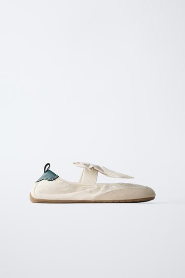 Zara Спортивные балетки с бантом купить с доставкой.