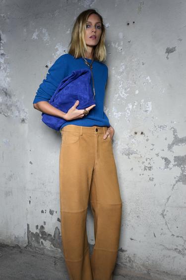 Zara Кожаные брюки — ZW COLLECTION LIMITED EDITION