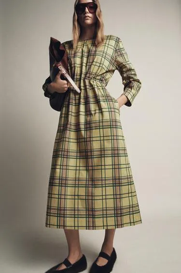 Платье миди в клетку — ZW COLLECTION