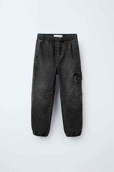 Zara Джинсовые брюки-джоггеры карго купить с доставкой.