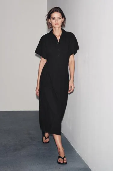 Платье из поплина с короткими рукавами — ZW COLLECTION- Заказать в России