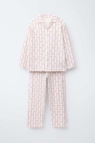 Zara 6-14 лет/пижама: рубашка и брюки с принтом «вишни и цветы» купить с доставкой.
