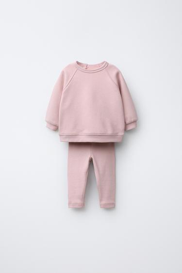 Zara Комплект однотонной толстовки и легинсов купить с доставкой.