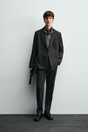 Zara Двубортный костюмный блейзер купить с доставкой.