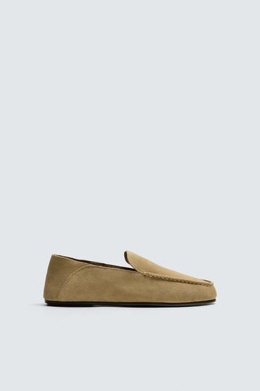 Zara Кожаные лоферы купить с доставкой.