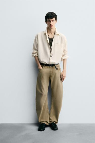 Zara Рубашка RELAXED FIT из струящейся ткани купить с доставкой.