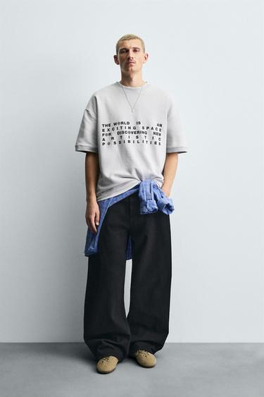 Zara Толстовка с комбинированными принтами купить с доставкой.
