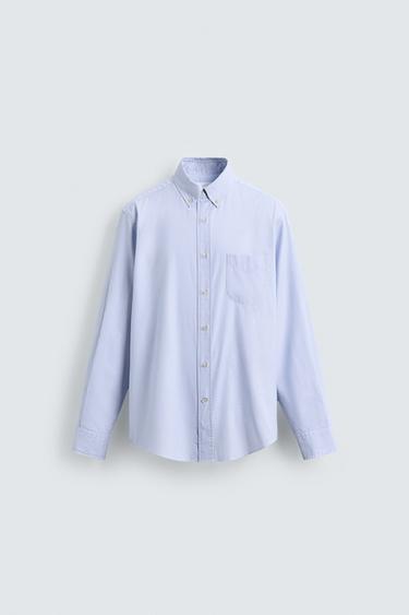 Zara Рубашка классического кроя в полоску купить с доставкой.