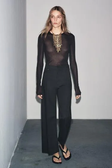 Джинсы WIDE LEG с высокой посадкой — ZW COLLECTION