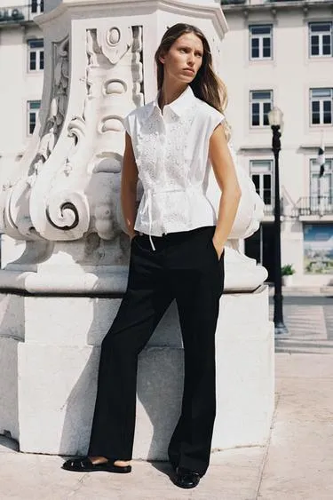 Рубашка из поплина с гипюром- Заказать в России