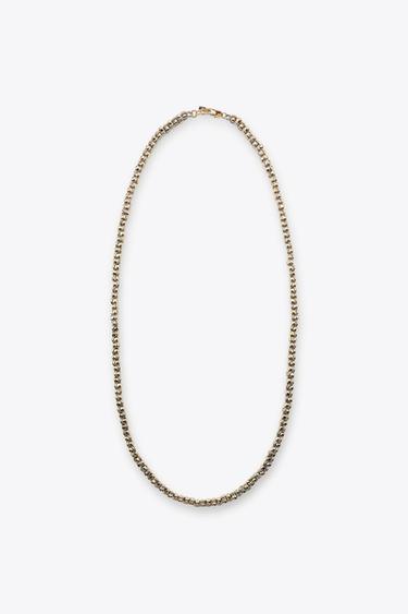 Zara Комбинированное ожерелье-цепочка купить с доставкой.