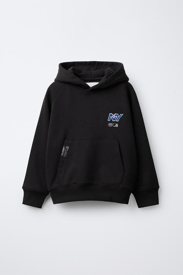 Zara Толстовка с вышивкой и карманом