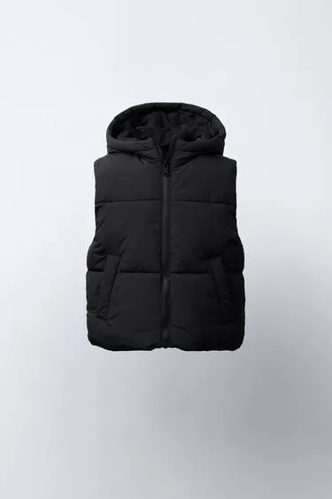 Стеганый жилет с капюшоном- Заказать в России