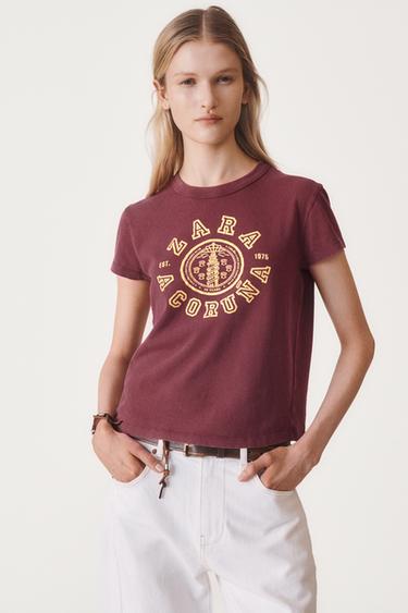 Zara Футболка в стиле преппи «50TH ANNIVERSARY»