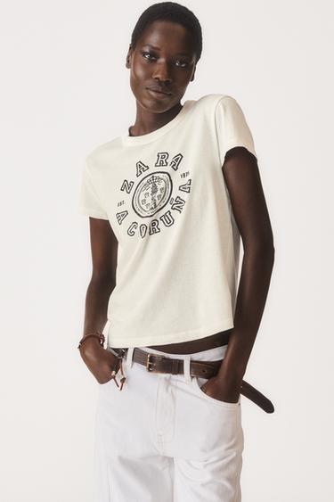 Zara Футболка в стиле преппи «50TH ANNIVERSARY»