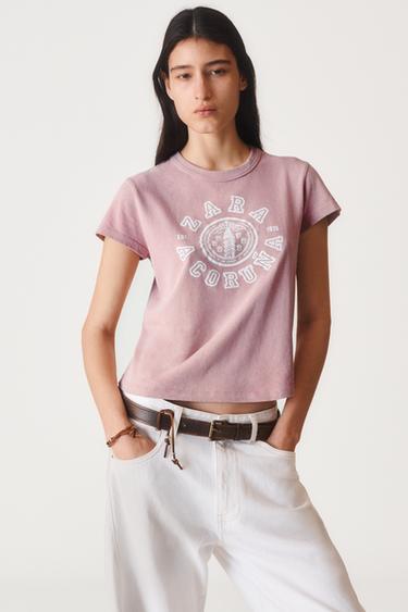 Zara Футболка в стиле преппи «50TH ANNIVERSARY»