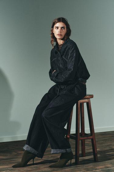 Zara Тканевые ботильоны с острым носом