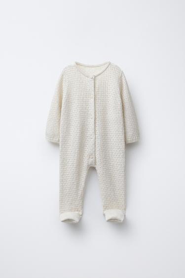 Zara Вязаный комбинезон с текстурным узором и трансформируемыми ножками