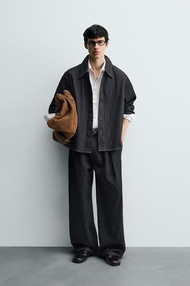 Zara Джинсовая куртка-рубашка RELAXED FIT купить с доставкой.