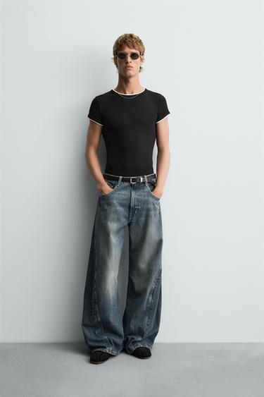 Zara Джинсы свободного кроя с перекрученным швом купить с доставкой.