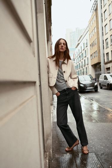 Zara Джинсы Z.02 STRAIGHT ANKLE с высокой посадкой