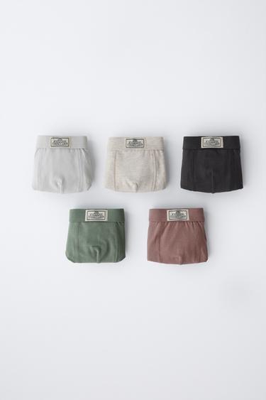 Zara 3-6 лет/набор из пяти трусов-боксеров с логотипом купить с доставкой.