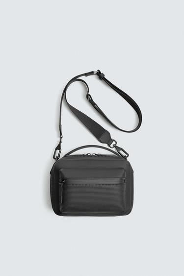 Zara Сумка через плечо с текстурной прорезиненной отделкой купить с доставкой.