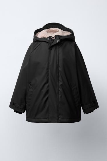 Zara Прорезиненная куртка WATER REPELLENT на овчине купить с доставкой.