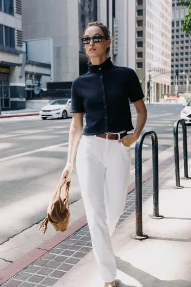 SHORT SLEEVE KNIT CARDIGAN