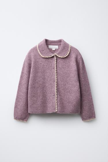 Zara Кардиган с кружевной отделкой