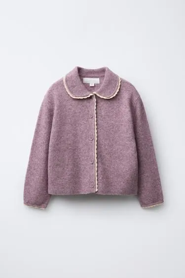 Кардиган с кружевной отделкой- Заказать в России