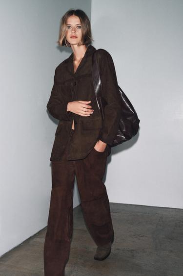 Zara Блейзер из 100% замши — LIMITED EDITION, ZW COLLECTION