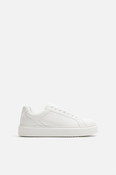 Zara Однотонные кроссовки с объемной подошвой купить с доставкой.