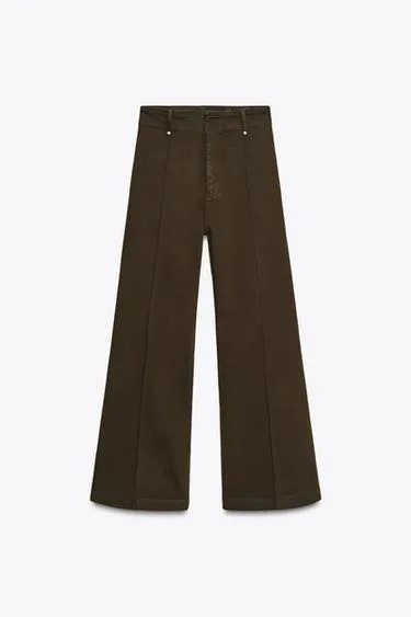 Классические джинсы WIDE LEG с высокой посадкой — ZW COLLECTION