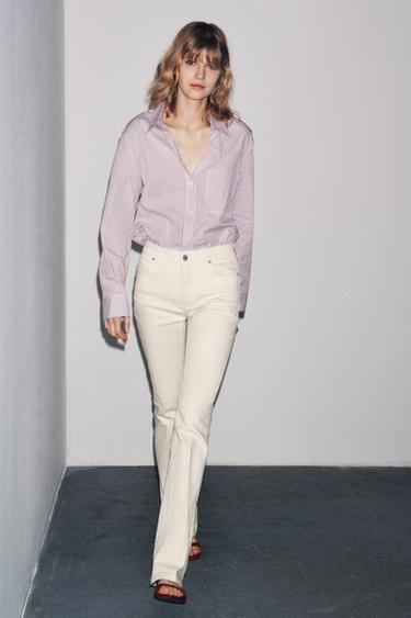 Zara Джинсы с брючиной BOOTCUT - слим фит - высокая талия купить с доставкой.