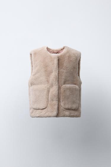 Zara Жилет из искусственного меха купить с доставкой.